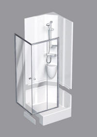 Coram 800 corner shower pod diagram